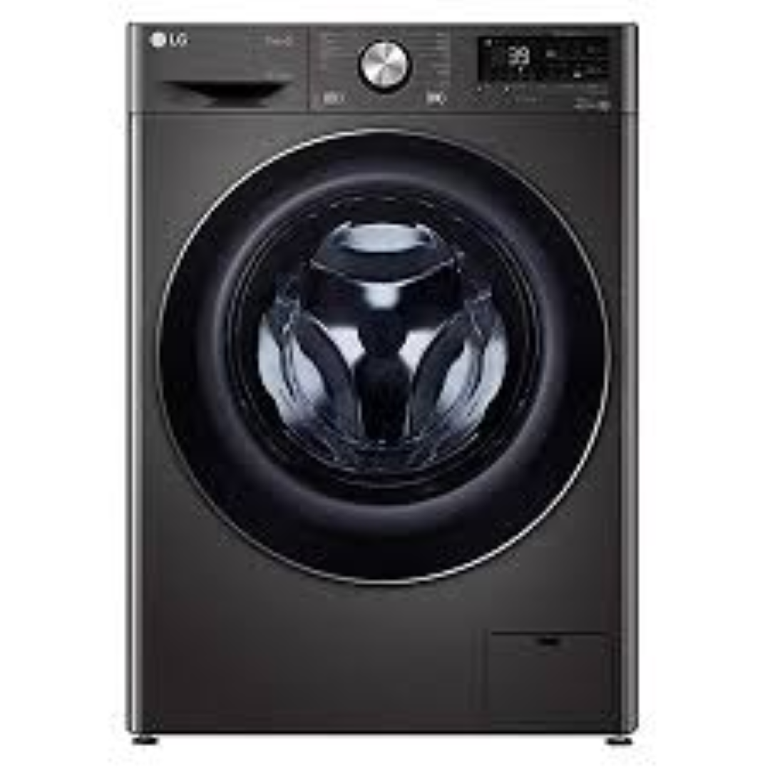 LG F4V9BDP2EE-12/8kg       VIVACE Washer/Dryer - Black Steel